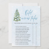 Bows Christmas Old Wives Tales Baby Shower Game 招待状 (正面)