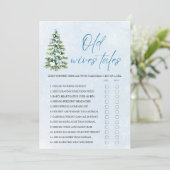 Bows Christmas Old Wives Tales Baby Shower Game 招待状 (スタンド正面)