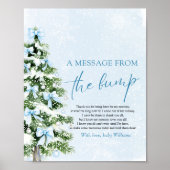 Bows Christmas Tree A Message From The Bump Sign ポスター (正面)