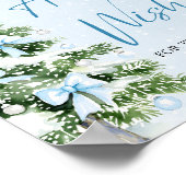 Bows Christmas Tree Baby Shower Advice and Wishes ポスター (角)
