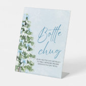 Bows Christmas Tree Baby Shower Bottle Chug Sign 台座サイン (正面)