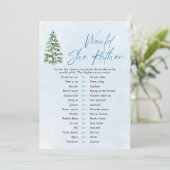 Bows Christmas Would She Rather Baby Shower Game 招待状 (スタンド正面)