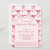 Bows Favorite Things Christmas Gift Exchange Party 招待状 (正面)