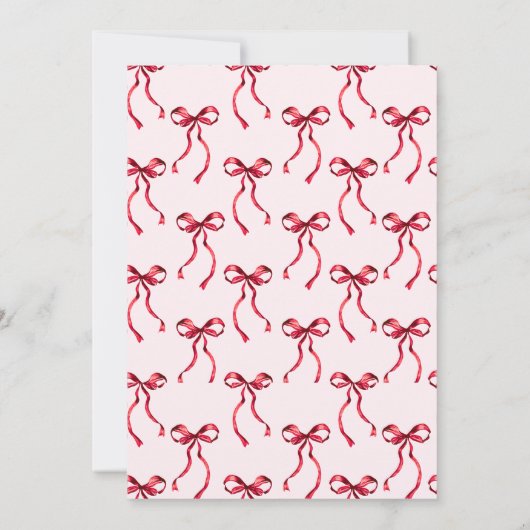 Bows Favorite Things Christmas Gift Exchange Party 招待状 (裏面)