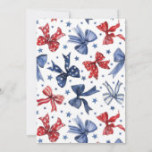  Bows fourth of July birthday 招待状 (裏面)