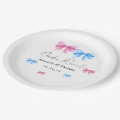 Bows Genderが明らかにする。女の子または男の子 ペーパープレート (アングル)