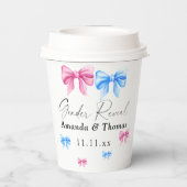 Bows Genderが明らかにする。女の子または男の子 紙コップ (裏面)