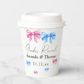 Bows Genderが明らかにする。女の子または男の子 紙コップ (正面)