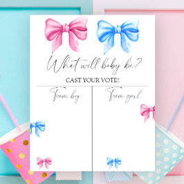 Bows Genderが男の子または女の子のグラフを表示 ポスター