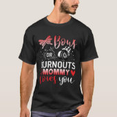 Bows or Burnouts Gender Reveal Party Idea Tシャツ (正面)