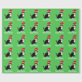 Bowtieのタキシード猫: クリスマス ラッピングペーパー (フラット)