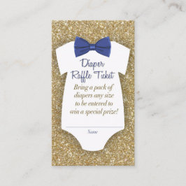 Bowtieのベビーシャワーのおむつのラッフルのチケット 名刺