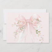 Bowtiful One Photo 1st誕生日フローラBow Girls 招待状 (裏面)