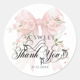 Bowtiiful One 1st Birthday Floral Bow Girls ラウンドシール