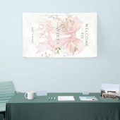 Bowtiiful One 1st Birthday Floral Bow Girls 横断幕 (トレードショー)