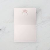 Bowtiiful One Photo 1st Birthday Floral Bow Girls サンキューカード (内部)