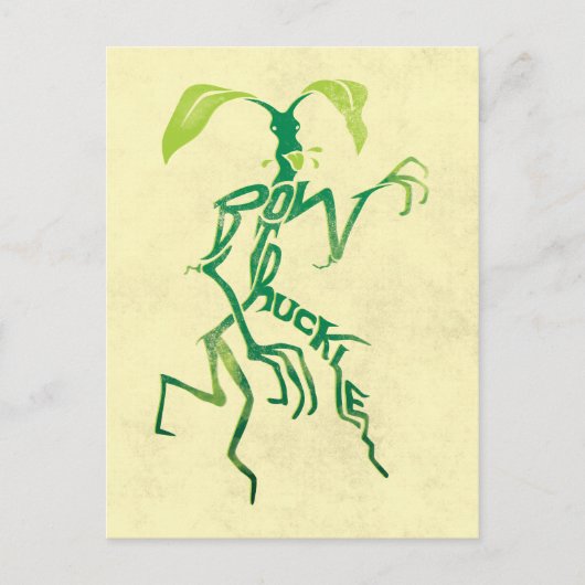 BOWTRUCKLE™ PICKETT™タイポグラフィ図 ポストカード (正面)