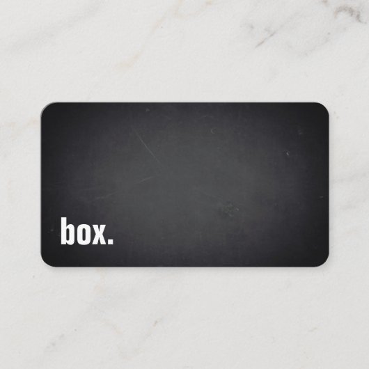box. Modern Minimalist Blackboard Professional 名刺 (正面)