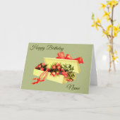 Box Of Roses Personalized Birthday カード (黄色い花)