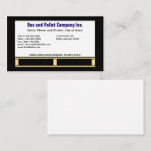 Box on Pallet, Black & White Business Card 名刺 (正面/裏面)