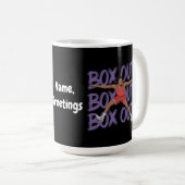 Box Out Box Out:クリエイティブと取おもしろいり コーヒーマグカップ (正面右)