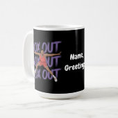 Box Out Box Out:クリエイティブと取おもしろいり コーヒーマグカップ (正面左)