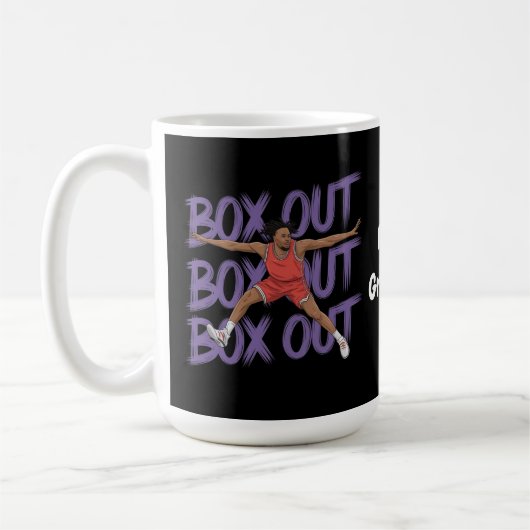 Box Out Box Out:クリエイティブと取おもしろいり コーヒーマグカップ (左)