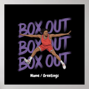 Box Out Box Out:クリエイティブと取おもしろいり ポスター