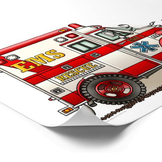 Box Truck Ambulance ポスター (角)