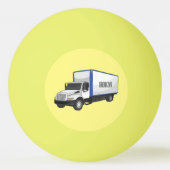 Box truck cartoon illustration 卓球ボール (裏面)