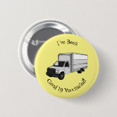 Box truck cartoon illustration 缶バッジ (正面&裏面)