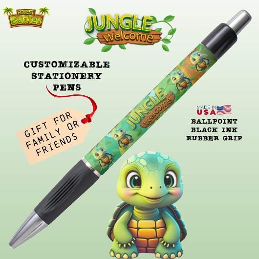 Box Turtle Unique Tortoise Cartoon Graphic Gift 🐢 ボールペン