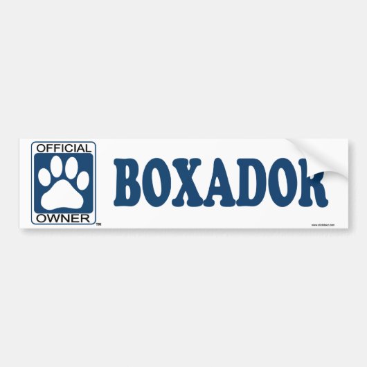 Boxadorの青 バンパーステッカー (正面)