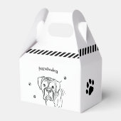 Boxer:お洒落編集可能な文字ラインアート フェイバーボックス (裏面サイド)