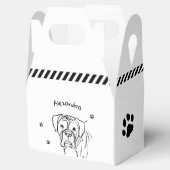 Boxer:お洒落編集可能な文字ラインアート フェイバーボックス (オープン)