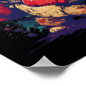 Boxer Bear With Boxing Gloves Kickboxing Funny Box ポスター (角)