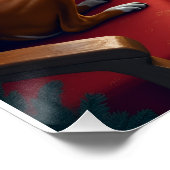 Boxer Christmas Eve Train Ride Painting ポスター (コーナー)