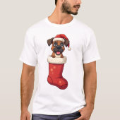 Boxer Christmas Stocking Tシャツ (正面)