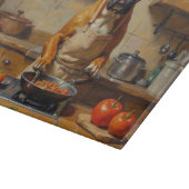 Boxer Cooking in Kitchen カッティングボード (角)