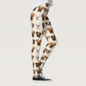 Boxer Cute Dog Lover Pattern レギンス (右)