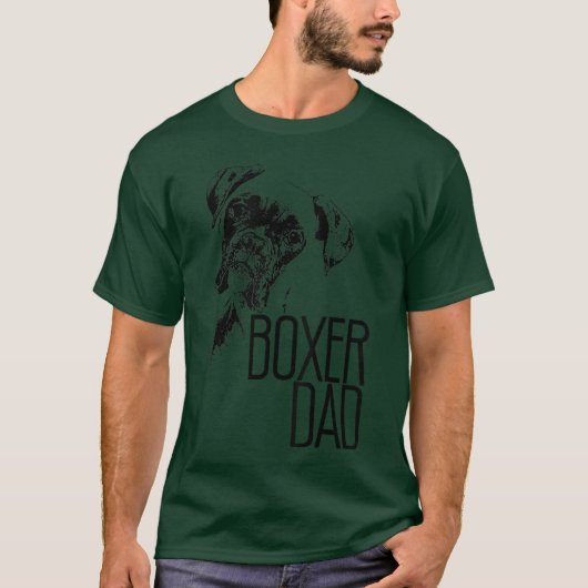 BOXER DAD DOG FACESHIRT DOG LOVERS BOXER DAD GIFT  Tシャツ (正面)