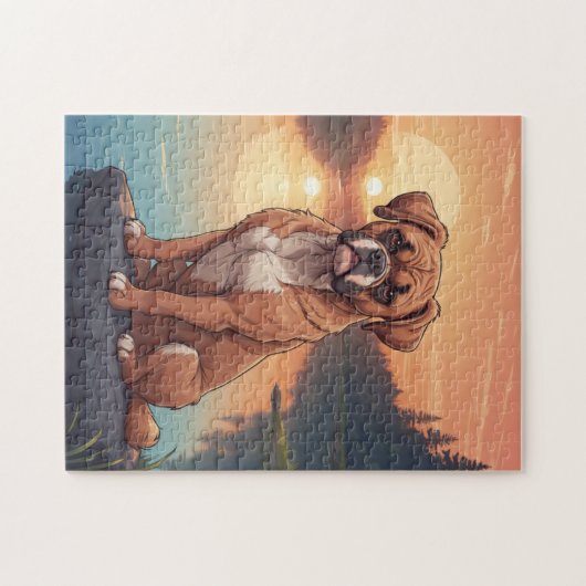 Boxer dog ジグソーパズル (横)