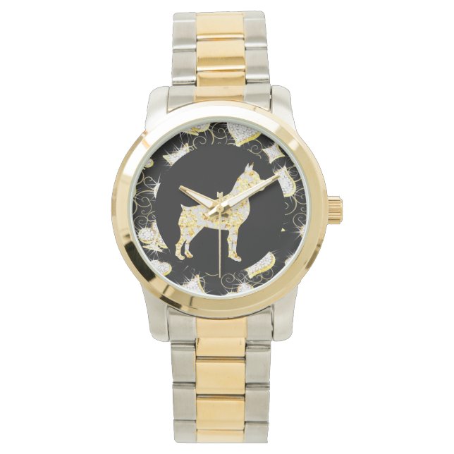 BOXER DOG  BLING 腕時計 (正面)