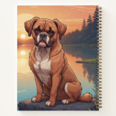 Boxer Dog by Lake ノートブック (裏面)