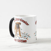 Boxer Dog Chaos Coordinator モーフィングマグカップ (正面左)