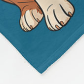 Boxer Dog Christmas Santa Hat Reindeer Lights Paja フリースブランケット (角)