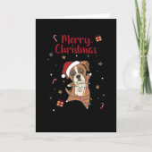 Boxer Dog Christmas Snow Winter Animals Dogs カード (正面)