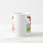 Boxer Dog Color Splash コーヒーマグカップ (中央)