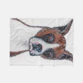 Boxer dog fleece blanket  フリースブランケット (正面(横))
