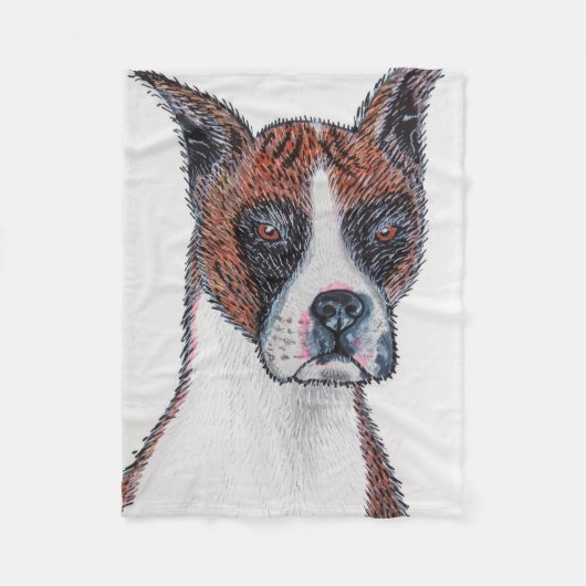 Boxer dog fleece blanket  フリースブランケット (正面)